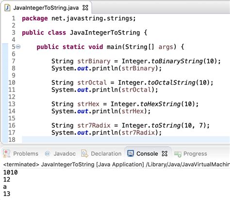 java int to string